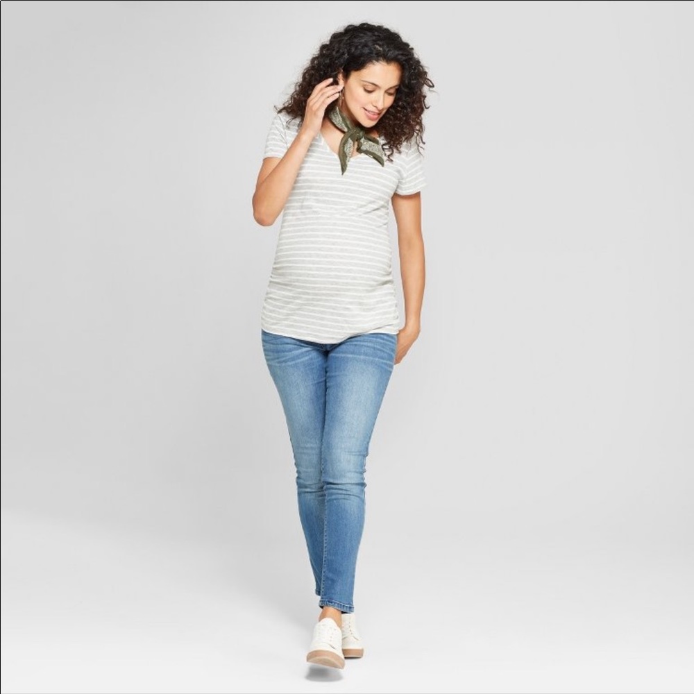 High Rise Inset Panel Maternity Jeggings